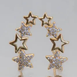 Brinco Ear Cuff Estrela Zircônia